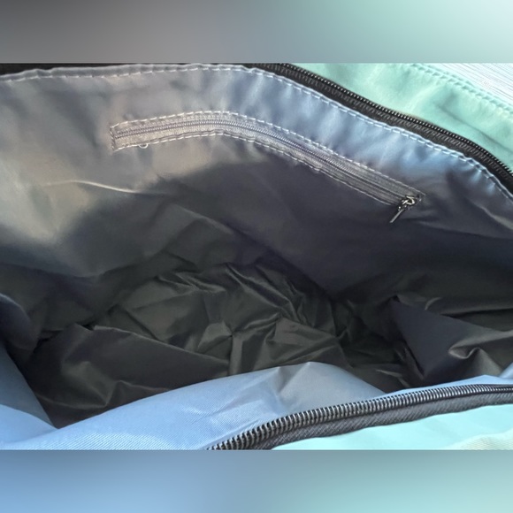 Pink by Victoria’s Secret, letter graphic tote bag, mint green & black, NWOT - Picture 10 of 12